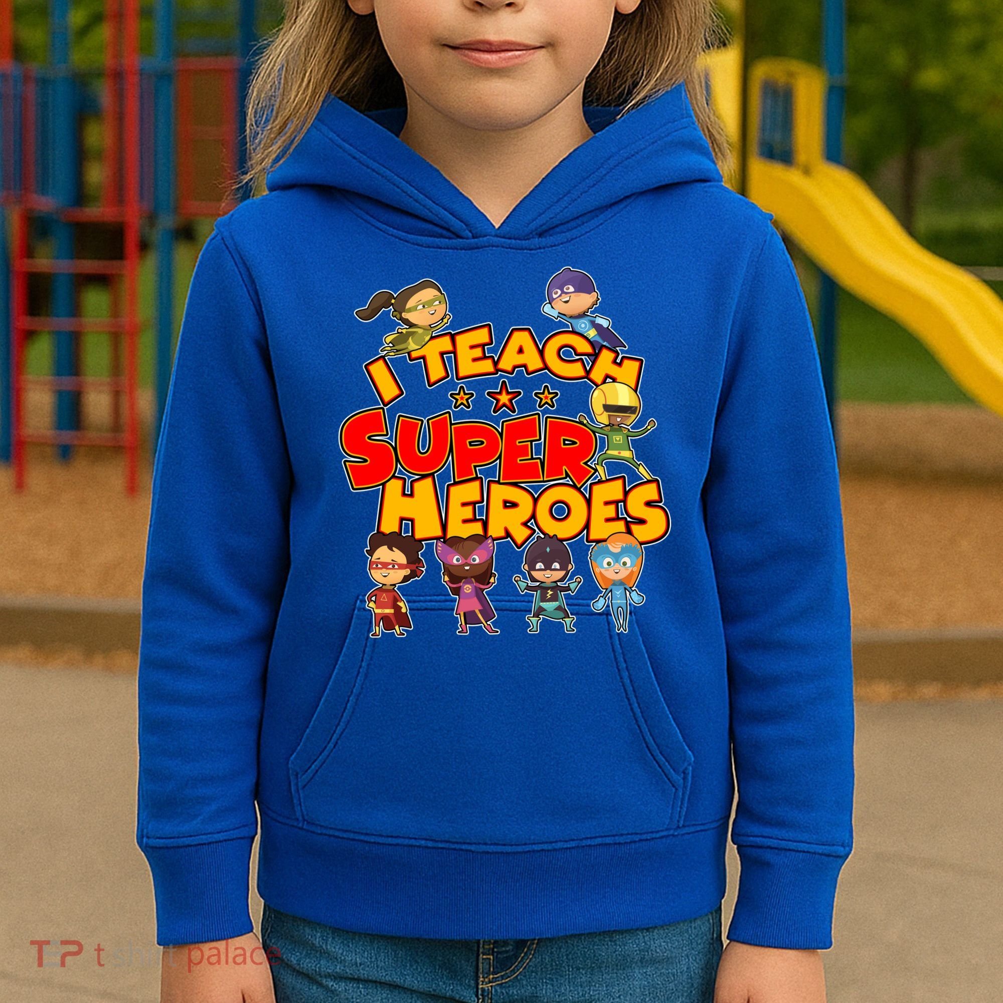 I Teach Superheroes Kids Hoodie