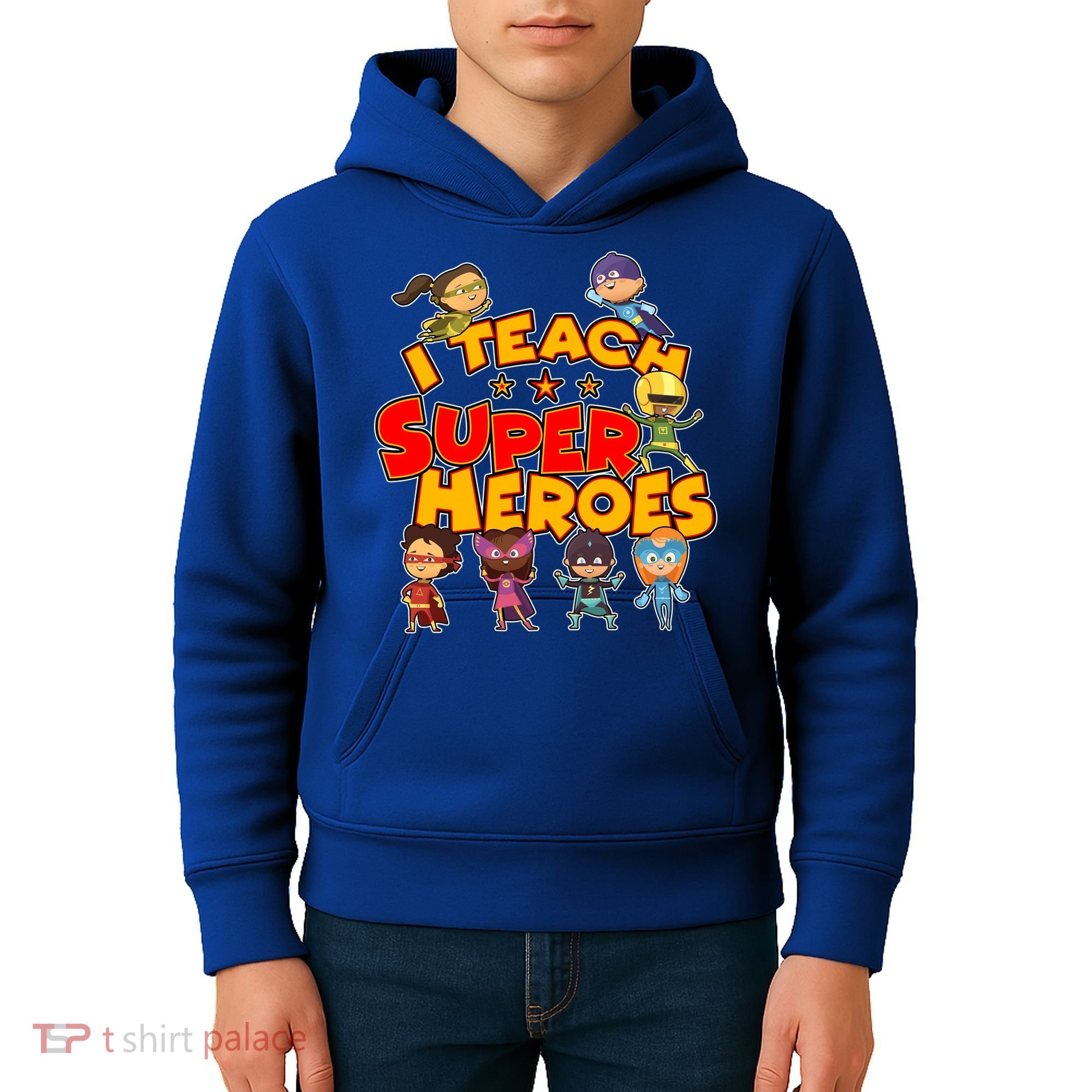 I Teach Superheroes Kids Hoodie