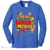I Teach Superheroes Kids Long Sleeve Shirt thumb 0