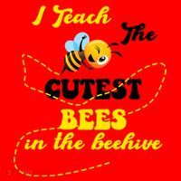I Teach The Cutest Bees In The Hive Santa Hat thumb 1
