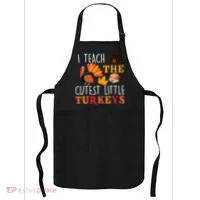 I Teach The Cutest Little Turkeys Apron thumb 0