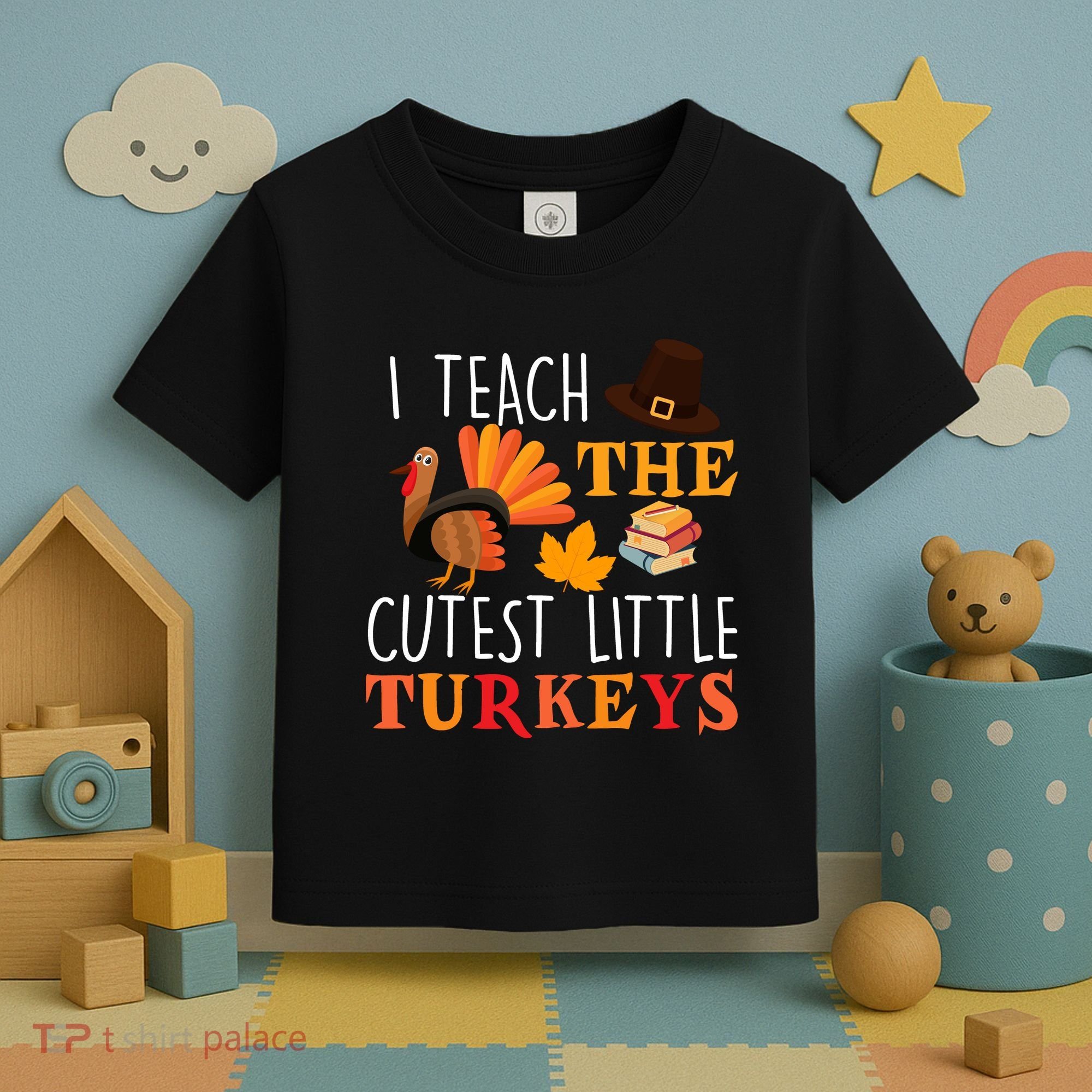 I Teach The Cutest Little Turkeys Toddler T-Shirt