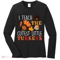 I Teach The Cutest Little Turkeys Women's Long Sleeve Shirt thumb 0