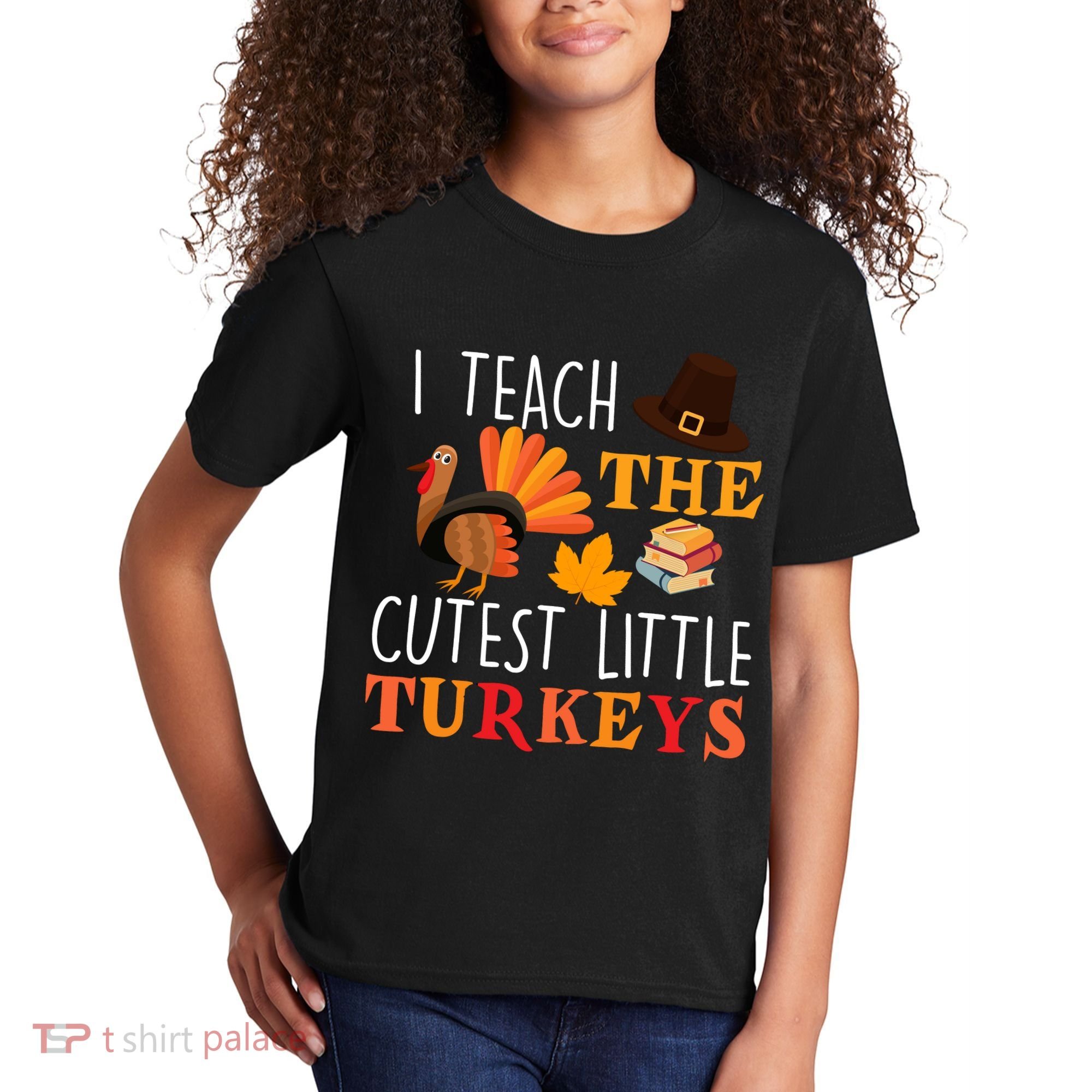 I Teach The Cutest Little Turkeys Kids T-Shirt