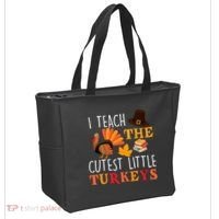 I Teach The Cutest Little Turkeys Tote Bag thumb 2