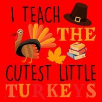 I Teach The Cutest Little Turkeys Santa Hat thumb 1