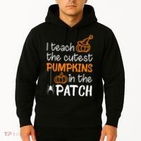I Teach The Cutest Pumpkins in the Patch Halloween Teacher Hoodie thumb 2
