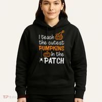 I Teach The Cutest Pumpkins in the Patch Halloween Teacher Hoodie thumb 5