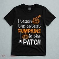I Teach The Cutest Pumpkins in the Patch Halloween Teacher T-Shirt thumb 5
