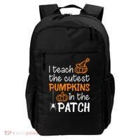 I Teach The Cutest Pumpkins in the Patch Halloween Teacher Backpack thumb 0
