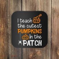 I Teach The Cutest Pumpkins in the Patch Halloween Teacher Coaster thumb 0