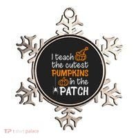I Teach The Cutest Pumpkins in the Patch Halloween Teacher Ornament thumb 0
