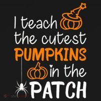 I Teach The Cutest Pumpkins in the Patch Halloween Teacher Ornament thumb 1