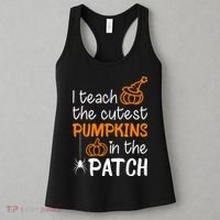 I Teach The Cutest Pumpkins in the Patch Halloween Teacher Women's Tank Top thumb 3
