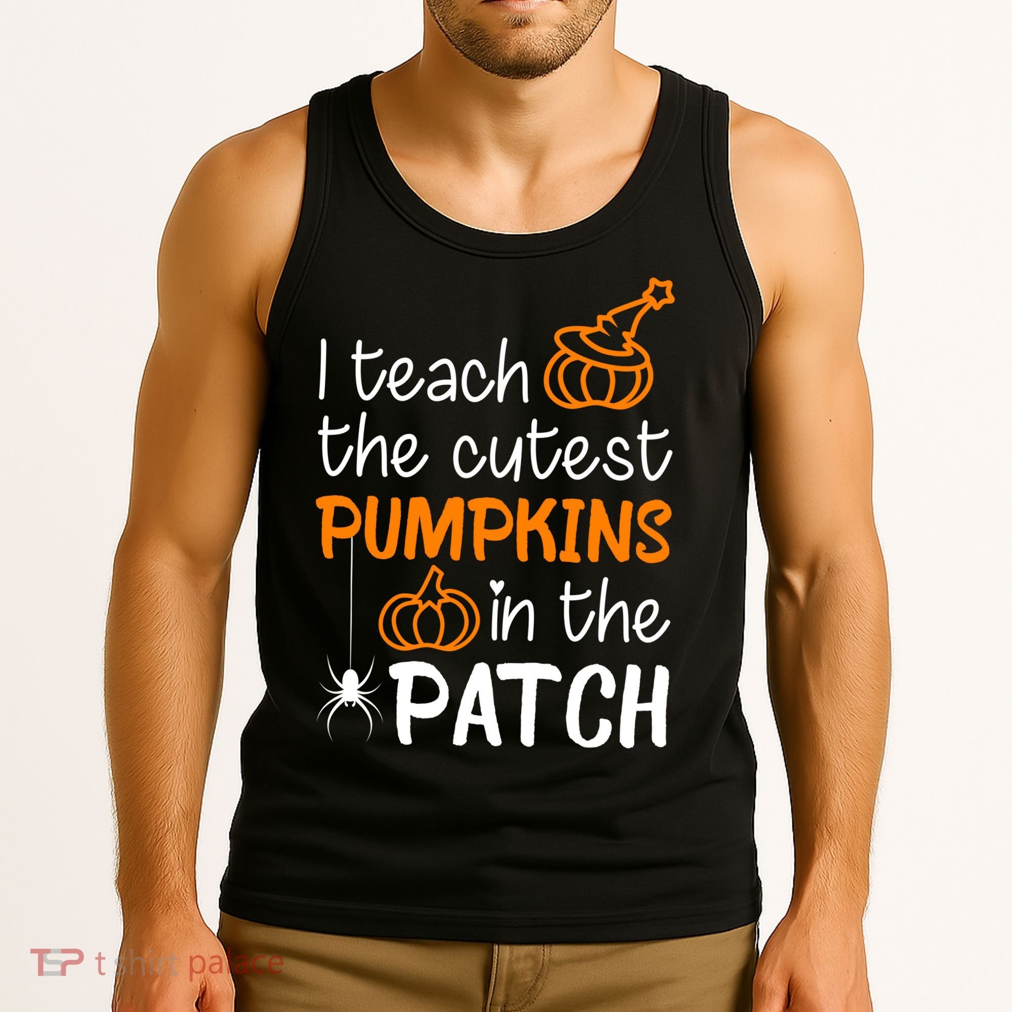 I Teach The Cutest Pumpkins in the Patch Halloween Teacher Tank Top