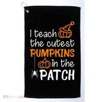 I Teach The Cutest Pumpkins in the Patch Halloween Teacher Golf Towel thumb 0