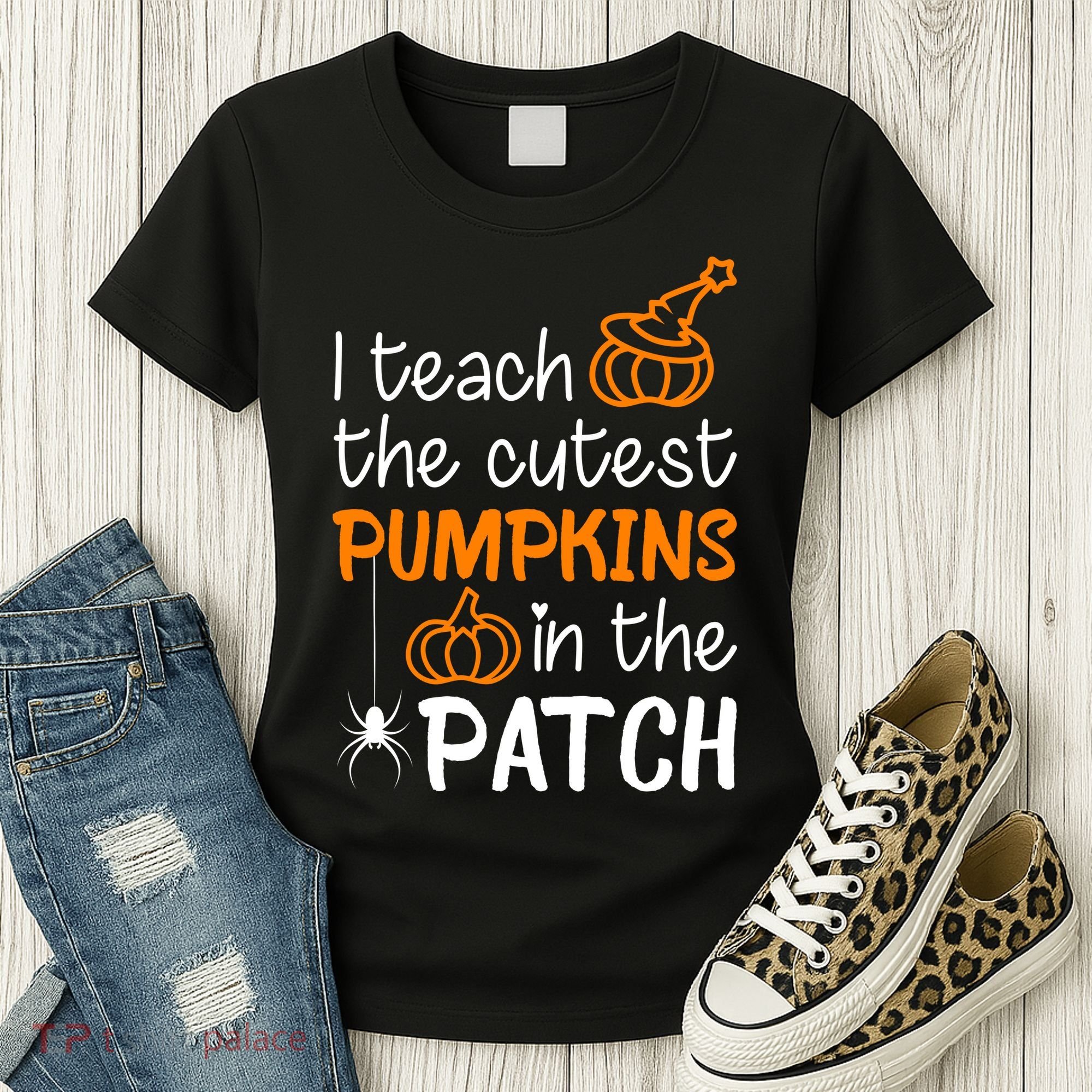 I Teach The Cutest Pumpkins in the Patch Halloween Teacher Women's T-Shirt