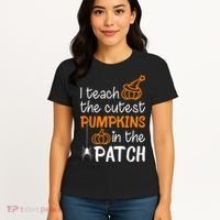 I Teach The Cutest Pumpkins in the Patch Halloween Teacher Women's T-Shirt thumb 4