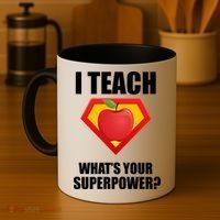 I Teach What Your Superpower? Coffee Mug thumb 4