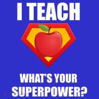 I Teach What Your Superpower? Funny Teacher Apron thumb 3