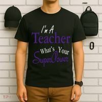 I Teach What's Your Super Power T-Shirt thumb 6