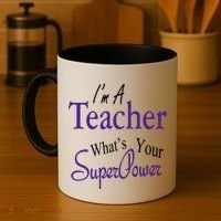I Teach What's Your Super Power Coffee Mug thumb 4