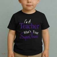 I Teach What's Your Super Power Toddler T-Shirt thumb 2