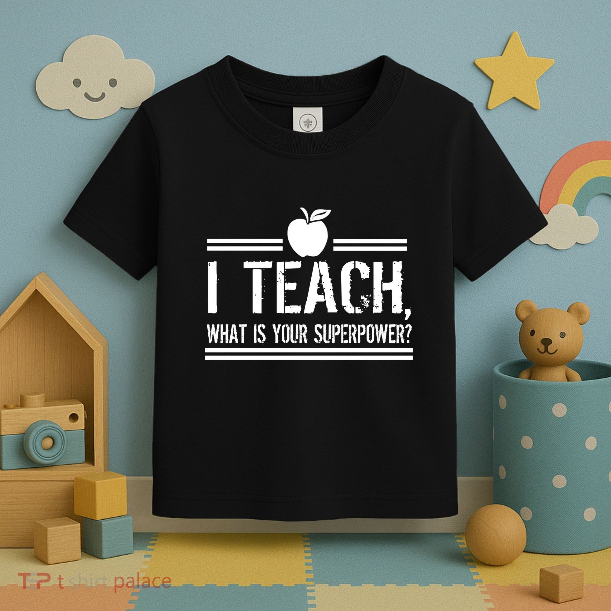 I Teach What's Your Super Power Funny Toddler T-Shirt