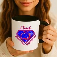 I Teach What's Your Superpower  Coffee Mug thumb 3