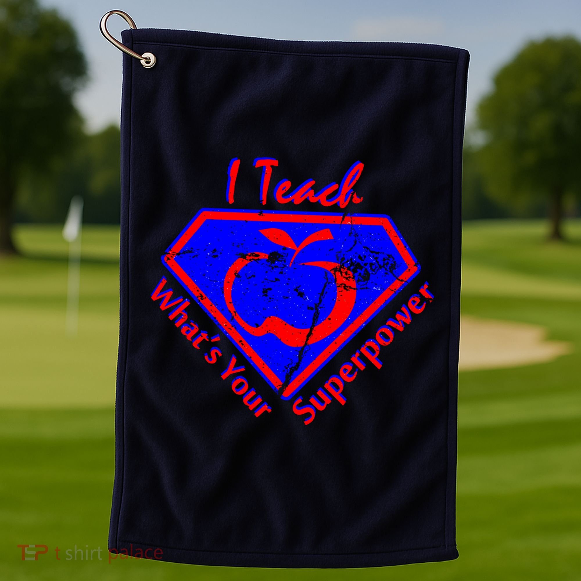 I Teach What's Your Superpower  Golf Towel