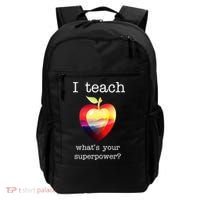 I Teach What's Your Superpower? Teachers Apple Backpack thumb 0