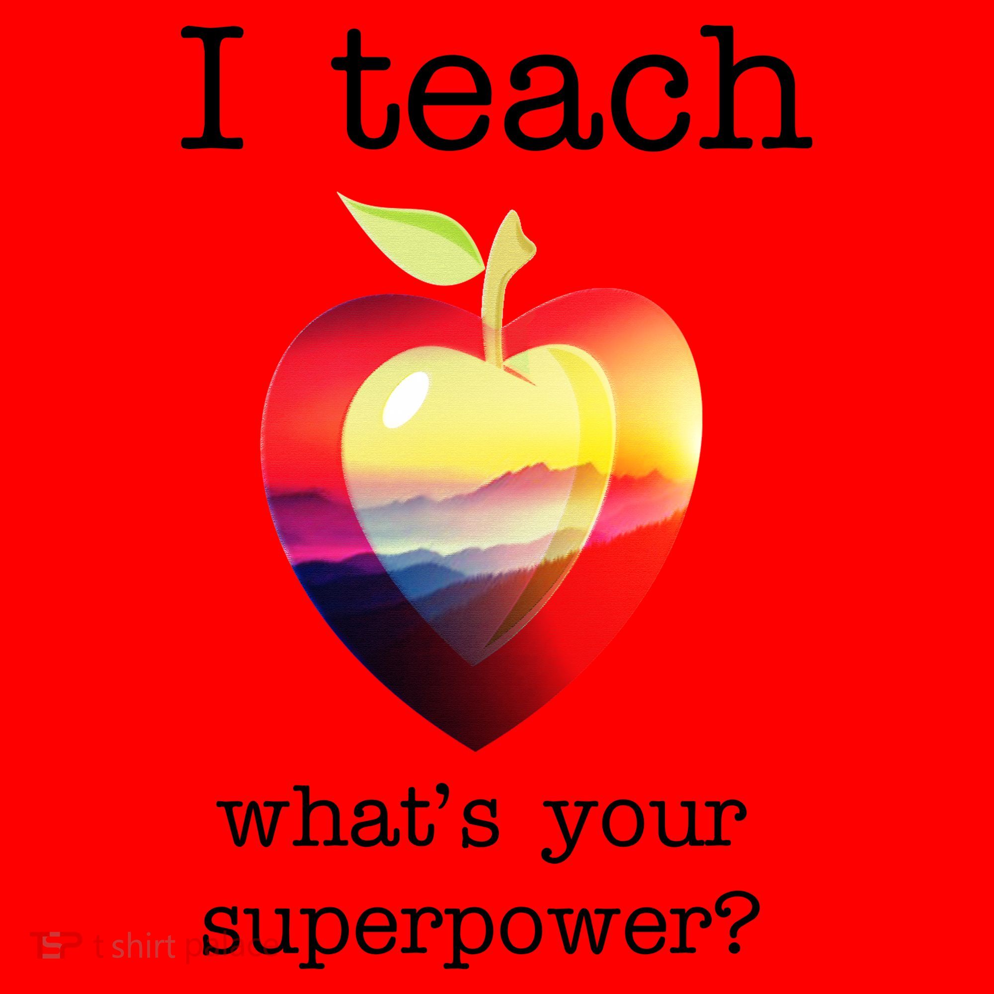 I Teach What's Your Superpower? Teachers Apple Santa Hat