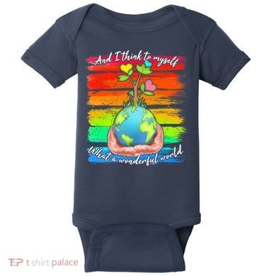 I Think To Myself What A Wonderful World Baby Bodysuit