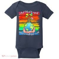 I Think To Myself What A Wonderful World Baby Bodysuit thumb 0
