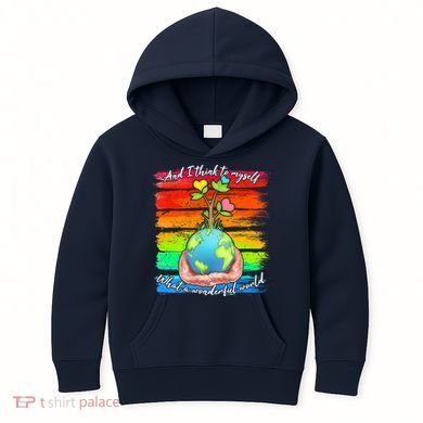 I Think To Myself What A Wonderful World Kids Hoodie