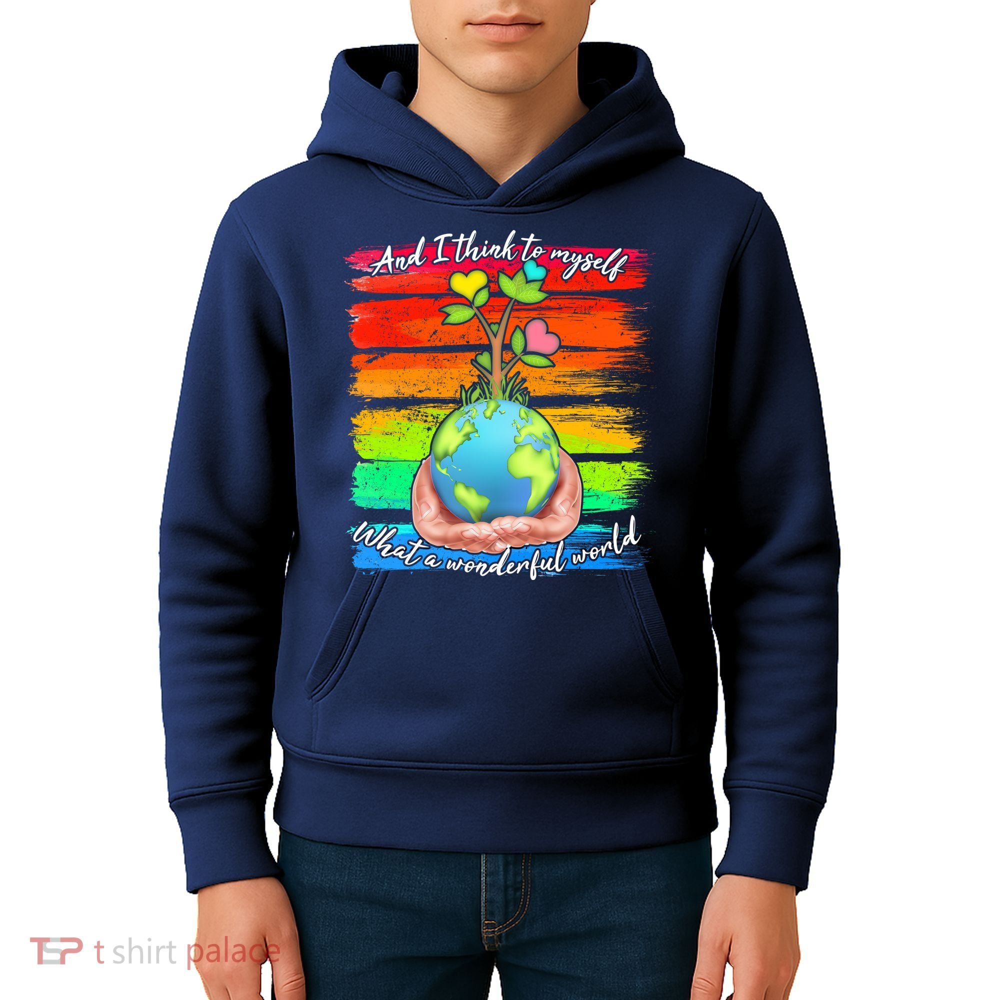 I Think To Myself What A Wonderful World Kids Hoodie
