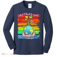 I Think To Myself What A Wonderful World Kids Long Sleeve Shirt thumb 0