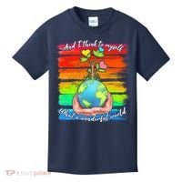 I Think To Myself What A Wonderful World Kids T-Shirt thumb 0