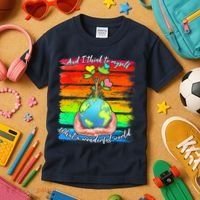I Think To Myself What A Wonderful World Kids T-Shirt thumb 3