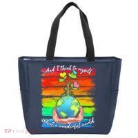 I Think To Myself What A Wonderful World Tote Bag thumb 0