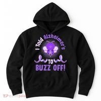 I Told Alzheimer's To Buzz Off Purple Ribbon Bee Hoodie thumb 0