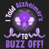 I Told Alzheimer's To Buzz Off Purple Ribbon Bee Beanie thumb 2