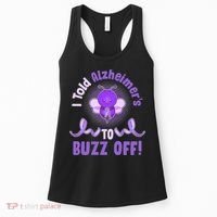 I Told Alzheimer's To Buzz Off Purple Ribbon Bee Women's Tank Top thumb 0