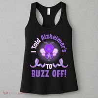I Told Alzheimer's To Buzz Off Purple Ribbon Bee Women's Tank Top thumb 3