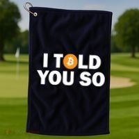 I Told You So Funny Bitcoin Golf Towel thumb 1