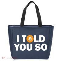 I Told You So Funny Bitcoin Tote Bag thumb 0