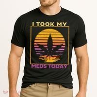 I Took My Meds Today Medical Marijuana Cooling Performance Crew T-Shirt thumb 2