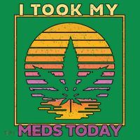 I Took My Meds Today Medical Marijuana Kids Long Sleeve Plaid Pajama Set thumb 2