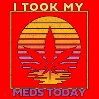 I Took My Meds Today Medical Marijuana Santa Hat thumb 1