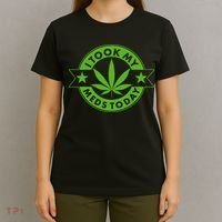 I Took My Meds Today Weed Emblem T-Shirt thumb 4